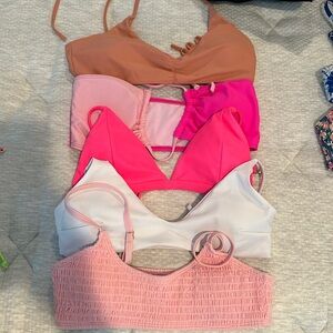 Bikini tops in various colors, Qty 9 Size S